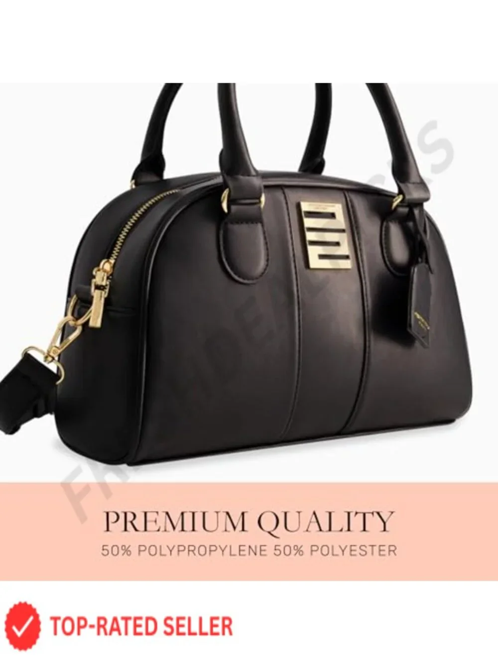 Christian Siriano Milano Bowling Satchel Crossbody Handbag with Adjustable Strap